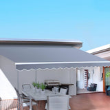 Darrahopens Home & Garden > Shading Instahut Folding Arm Awning Motorised Outdoor Pearl Retractable 4X2.5M
