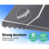Darrahopens Home & Garden > Shading Instahut Folding Arm Awning Motorised Outdoor Pearl Retractable 4X2.5M