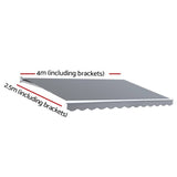Darrahopens Home & Garden > Shading Instahut Folding Arm Awning Motorised Outdoor Pearl Retractable 4X2.5M