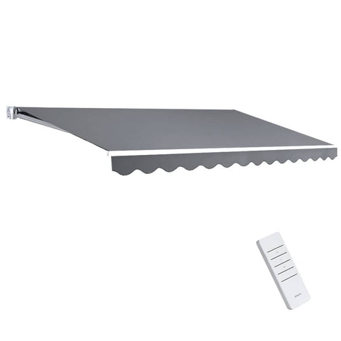 Darrahopens Home & Garden > Shading Instahut Folding Arm Awning Motorised Outdoor Pearl Retractable 4X2.5M