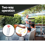 Darrahopens Home & Garden > Shading Instahut Folding Arm Awning Motorised Retractable Outdoor Sunshade 5X3M