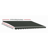 Darrahopens Home & Garden > Shading Instahut Folding Arm Awning Motorised Retractable Outdoor Sunshade 5X3M