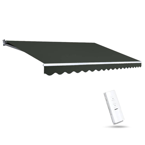 Darrahopens Home & Garden > Shading Instahut Folding Arm Awning Motorised Retractable Outdoor Sunshade 5X3M