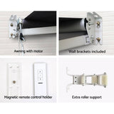 Darrahopens Home & Garden > Shading Instahut Folding Arm Awning Motorised Retractable Outdoor Sunshade2.5X2M