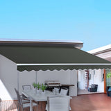 Darrahopens Home & Garden > Shading Instahut Folding Arm Awning Outdoor Awning Canopy Retractable 5Mx3M Grey