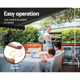 Darrahopens Home & Garden > Shading Instahut Folding Arm Awning Outdoor Awning Canopy Retractable 5Mx3M Grey