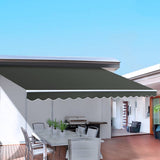 Darrahopens Home & Garden > Shading Instahut Folding Arm Awning Outdoor Awning Retractable Canopy 3Mx2.5M Grey