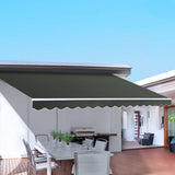 Darrahopens Home & Garden > Shading Instahut Folding Arm Awning Outdoor Awning Retractable Sunshade 2.5Mx2M Grey