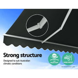 Darrahopens Home & Garden > Shading Instahut Folding Arm Awning Outdoor Awning Retractable Sunshade 2.5Mx2M Grey