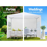 Darrahopens Home & Garden > Shading Instahut Gazebo 3x3 Outdoor Marquee Gazebos Wedding Party Camping Tent 4 Wall Panels