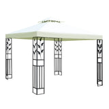 Darrahopens Home & Garden > Shading Instahut Gazebo 3x3m Party Marquee Outdoor Wedding Event Tent Iron Art Canopy White
