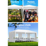 darrahopens Home & Garden > Shading Instahut Gazebo 3x6 Outdoor Marquee Side Wall Party Wedding Tent Camping White