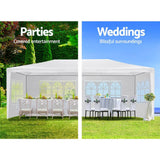 darrahopens Home & Garden > Shading Instahut Gazebo 3x6 Outdoor Marquee Side Wall Party Wedding Tent Camping White