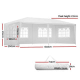 darrahopens Home & Garden > Shading Instahut Gazebo 3x6 Outdoor Marquee Side Wall Party Wedding Tent Camping White