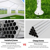 Darrahopens Home & Garden > Shading Instahut Gazebo 3x9 Outdoor Marquee Gazebos Wedding Party Camping Tent 8 Wall Panels
