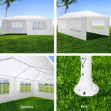 Darrahopens Home & Garden > Shading Instahut Gazebo Outdoor Marquee Wedding Gazebos Party Tent Camping White 3x6m
