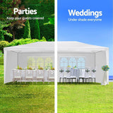 Darrahopens Home & Garden > Shading Instahut Gazebo Outdoor Marquee Wedding Gazebos Party Tent Camping White 3x6m