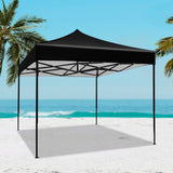 Darrahopens Home & Garden > Shading Instahut Gazebo Pop Up Marquee 3x3 Outdoor Tent Folding Wedding Gazebos Black