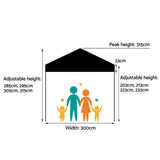 Darrahopens Home & Garden > Shading Instahut Gazebo Pop Up Marquee 3x3 Outdoor Tent Folding Wedding Gazebos Black