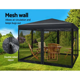 Darrahopens Home & Garden > Shading Instahut Gazebo Pop Up Marquee 3x3 Wedding Side Mesh Wall Outdoor Gazebos Black