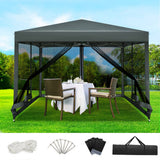 Darrahopens Home & Garden > Shading Instahut Gazebo Pop Up Marquee 3x3 Wedding Side Mesh Wall Outdoor Gazebos Grey