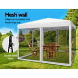Darrahopens Home & Garden > Shading Instahut Gazebo Pop Up Marquee 3x3 Wedding Side Mesh Wall Outdoor Gazebos White