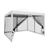 Darrahopens Home & Garden > Shading Instahut Gazebo Pop Up Marquee 3x3 Wedding Side Mesh Wall Outdoor Gazebos White