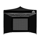 darrahopens Home & Garden > Shading Instahut Gazebo Pop Up Marquee 3x3m Folding Wedding Tent Gazebos Shade Black