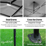 darrahopens Home & Garden > Shading Instahut Gazebo Pop Up Marquee 3x3m Folding Wedding Tent Gazebos Shade Navy