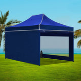 Darrahopens Home & Garden > Shading Instahut Gazebo Pop Up Marquee 3x4.5 Folding Wedding Tent Gazebos Shade Blue