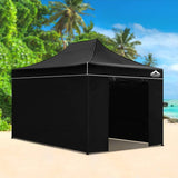 darrahopens Home & Garden > Shading Instahut Gazebo Pop Up Marquee 3x4.5m Folding Wedding Tent Gazebos Shade Black