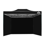 darrahopens Home & Garden > Shading Instahut Gazebo Pop Up Marquee 3x4.5m Folding Wedding Tent Gazebos Shade Black
