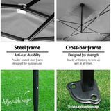 darrahopens Home & Garden > Shading Instahut Gazebo Pop Up Marquee 3x4.5m Folding Wedding Tent Gazebos Shade Blue