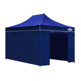 darrahopens Home & Garden > Shading Instahut Gazebo Pop Up Marquee 3x4.5m Folding Wedding Tent Gazebos Shade Blue