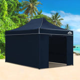 darrahopens Home & Garden > Shading Instahut Gazebo Pop Up Marquee 3x4.5m Folding Wedding Tent Gazebos Shade Navy