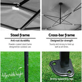 darrahopens Home & Garden > Shading Instahut Gazebo Pop Up Marquee 3x4.5m Folding Wedding Tent Gazebos Shade Navy
