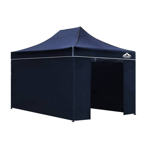 darrahopens Home & Garden > Shading Instahut Gazebo Pop Up Marquee 3x4.5m Folding Wedding Tent Gazebos Shade Navy