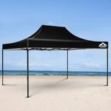 darrahopens Home & Garden > Shading Instahut Gazebo Pop Up Marquee 3x4.5m Outdoor Tent Folding Wedding Gazebos Black