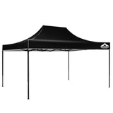 darrahopens Home & Garden > Shading Instahut Gazebo Pop Up Marquee 3x4.5m Outdoor Tent Folding Wedding Gazebos Black