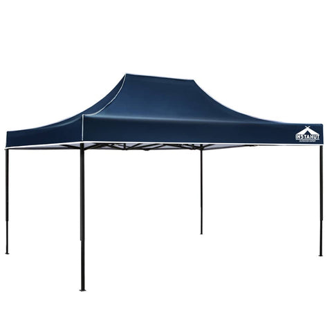 darrahopens Home & Garden > Shading Instahut Gazebo Pop Up Marquee 3x4.5m Outdoor Tent Folding Wedding Gazebos Navy