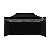 darrahopens Home & Garden > Shading Instahut Gazebo Pop Up Marquee 3x6m Folding Wedding Tent Gazebos Shade Black