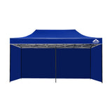 darrahopens Home & Garden > Shading Instahut Gazebo Pop Up Marquee 3x6m Folding Wedding Tent Gazebos Shade Blue