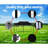 darrahopens Home & Garden > Shading Instahut Gazebo Pop Up Marquee 3x6m Outdoor Tent Folding Wedding Gazebos Black