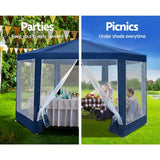 darrahopens Home & Garden > Shading Instahut Gazebo Wedding Party Marquee Tent Canopy Outdoor Camping Gazebos Navy