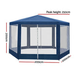 darrahopens Home & Garden > Shading Instahut Gazebo Wedding Party Marquee Tent Canopy Outdoor Camping Gazebos Navy