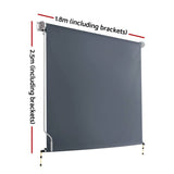 Darrahopens Home & Garden > Shading Instahut Outdoor Blind Window Roll Down Awning Canopy Privacy Screen 1.8X2.5M