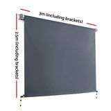 Darrahopens Home & Garden > Shading Instahut Outdoor Blind Window Roll Down Awning Canopy Privacy Screen 3X2.5M