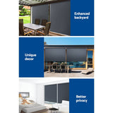 Darrahopens Home & Garden > Shading Instahut Outdoor Roller Blinds Roll Down Shade Retractable Window 2.1X2.5M