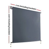Darrahopens Home & Garden > Shading Instahut Outdoor Roller Blinds Roll Down Shade Retractable Window 2.1X2.5M