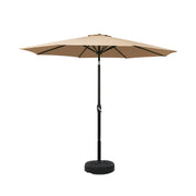 Darrahopens Home & Garden > Shading Instahut Outdoor Umbrella 2.7m Base Beach Pole Garden Tilt Sun Patio UV Beige